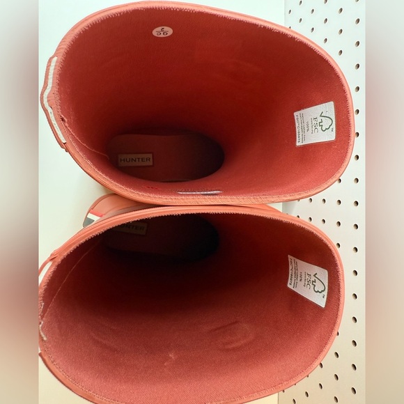 Hunter Original Short Tri Colour Logo Backstrap Boots US 9 EU 40/41 Red Flurry - Picture 16 of 17